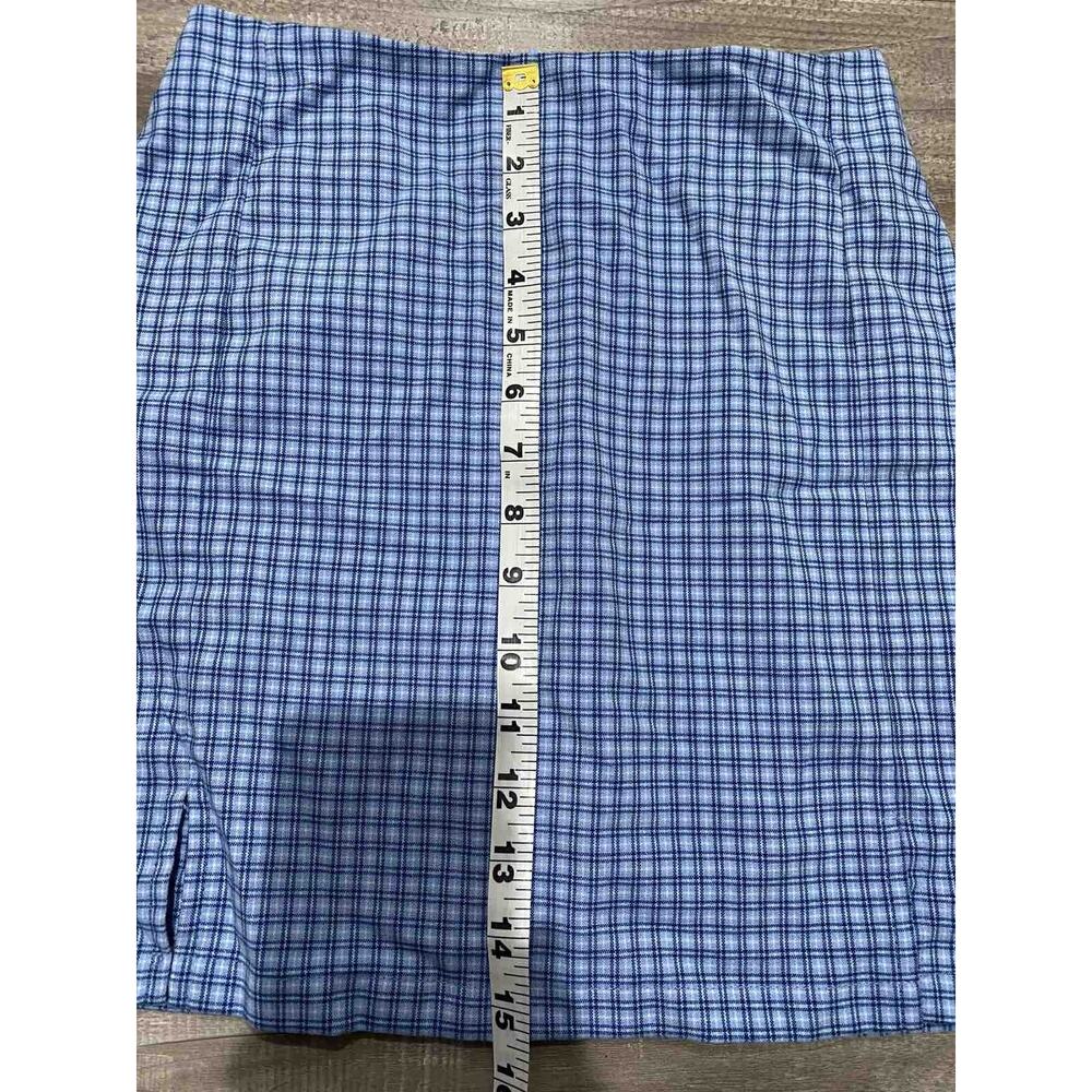 BRANDY MELVILLE Womens Y2K Ocean Blue Plaid Cara Skirt Size 34 A001748 - Picture 3 of 7